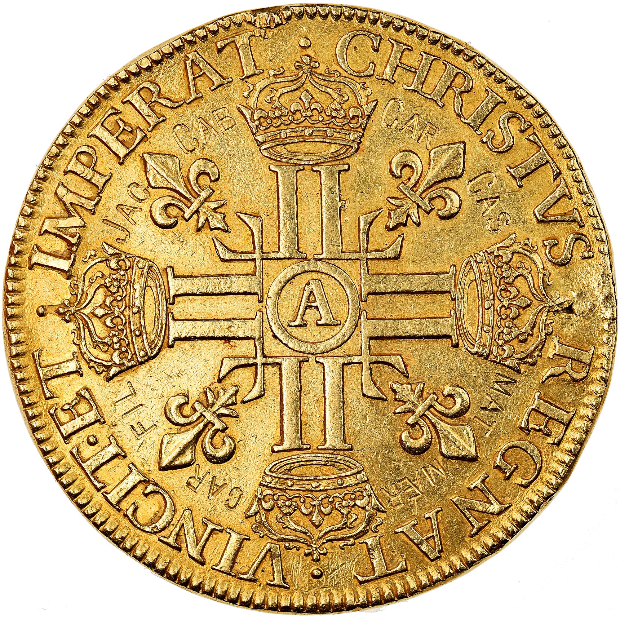 Münze, Frankreich, Louis XIII, Dix Louis d'or, col nu, 10 Louis D'or, 1640