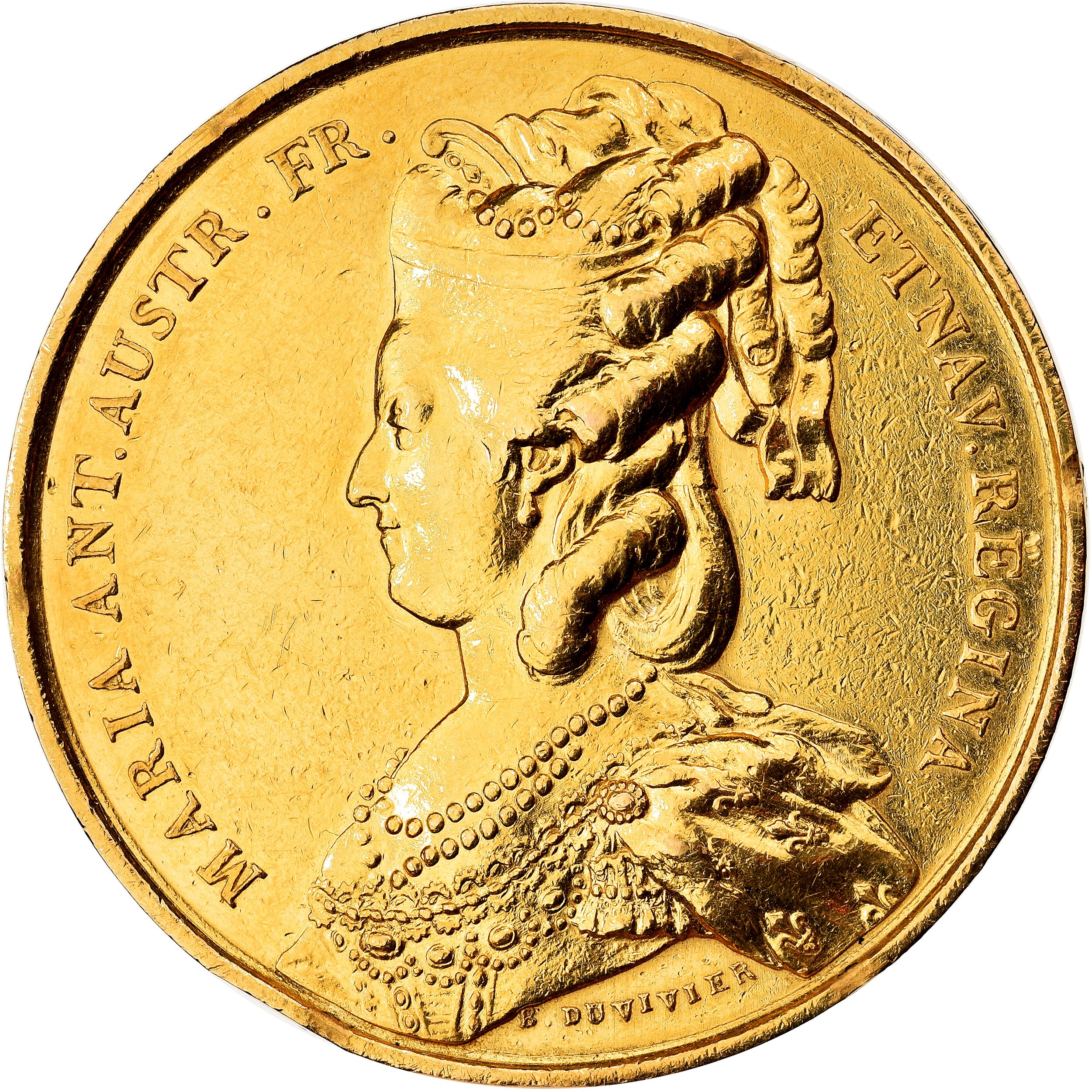 França, Medal, Louis XVI et Marie-Antoinette, AU(55-58), Dourado