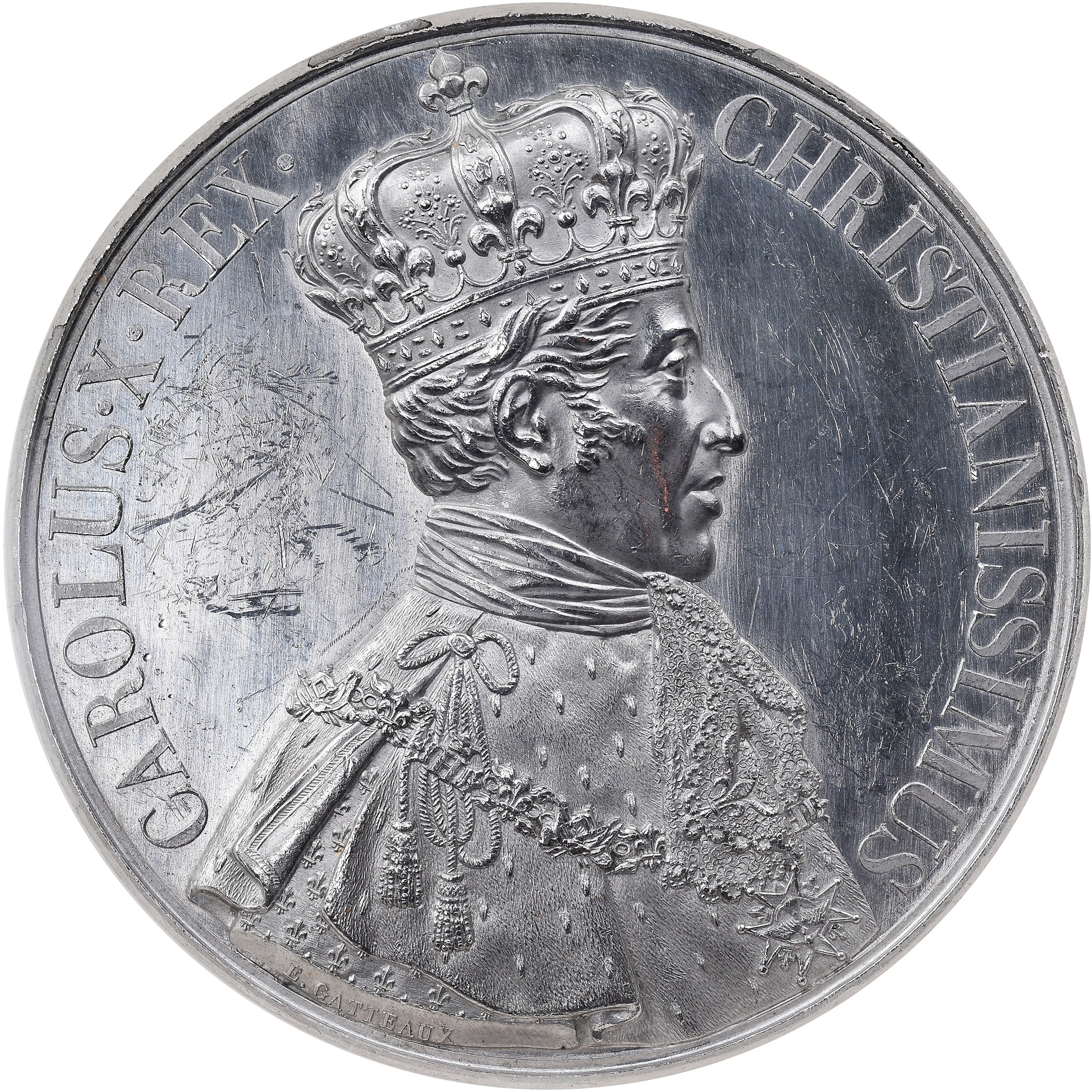 Francia, medalla, 1825, CHARLES X, EBC, Platino