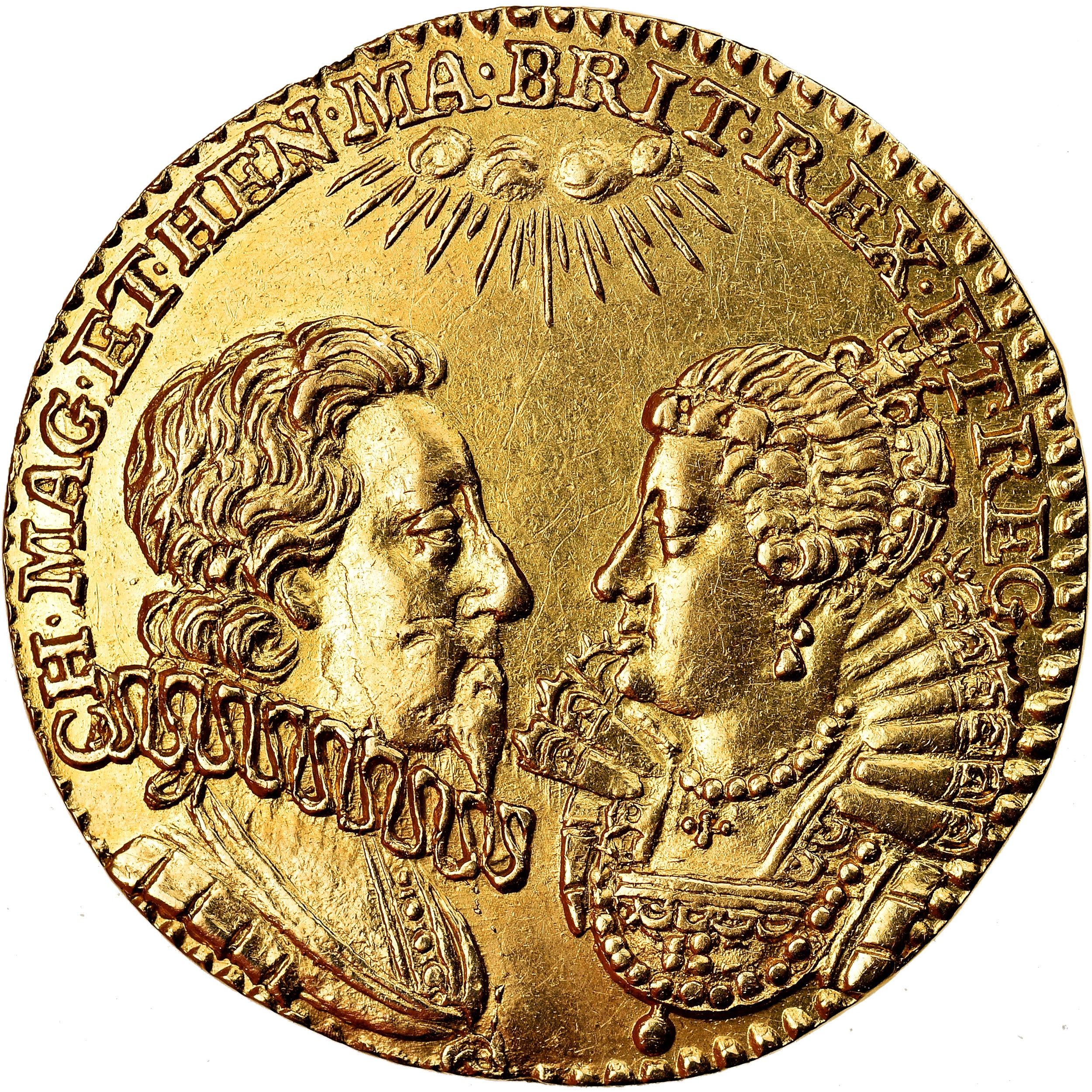 France, Jeton, MARIAGE CHARLES IER ET HENRIETTE DE LORRAINE, 1625, AU(55-58)