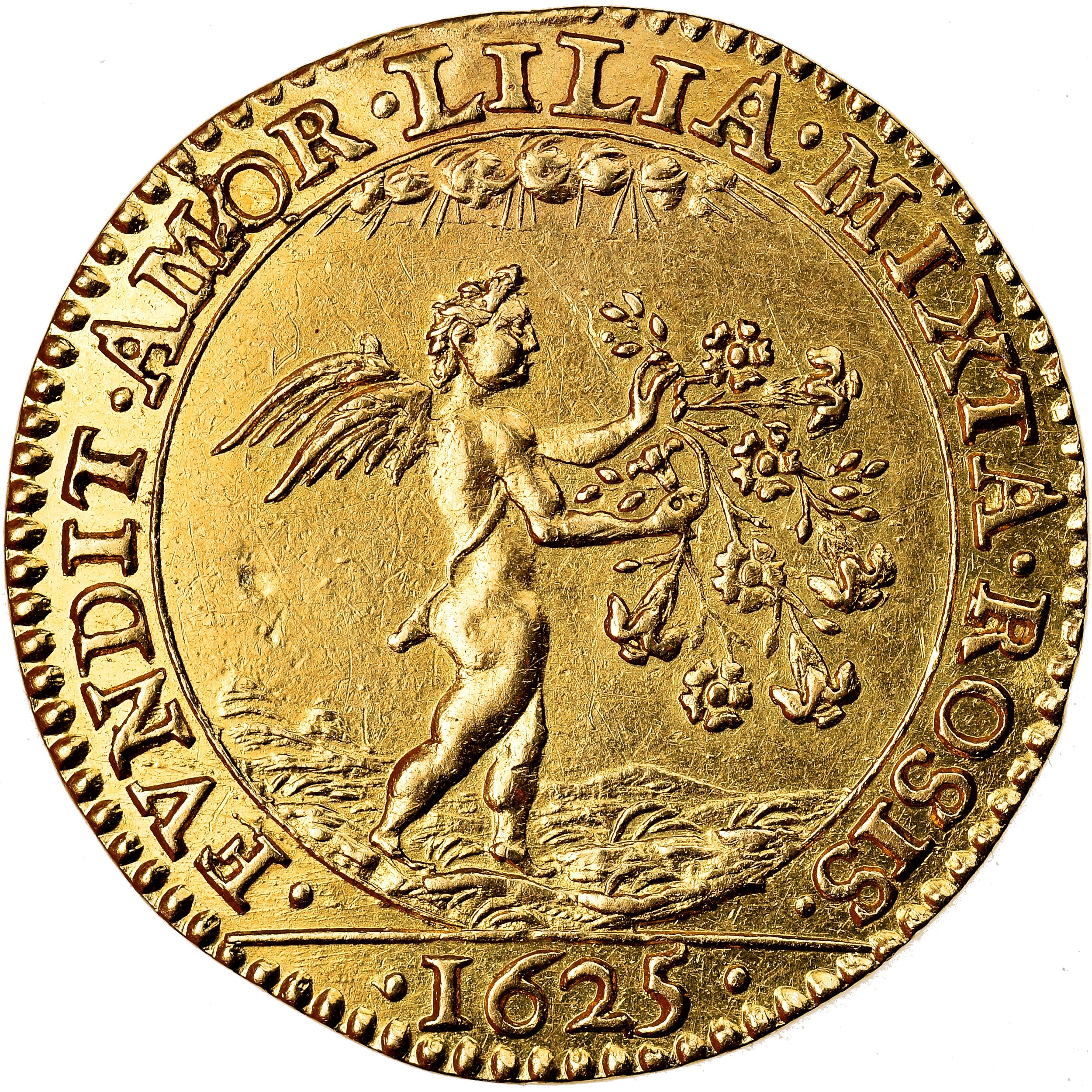 France, Jeton, MARIAGE CHARLES IER ET HENRIETTE DE LORRAINE, 1625, AU(55-58)
