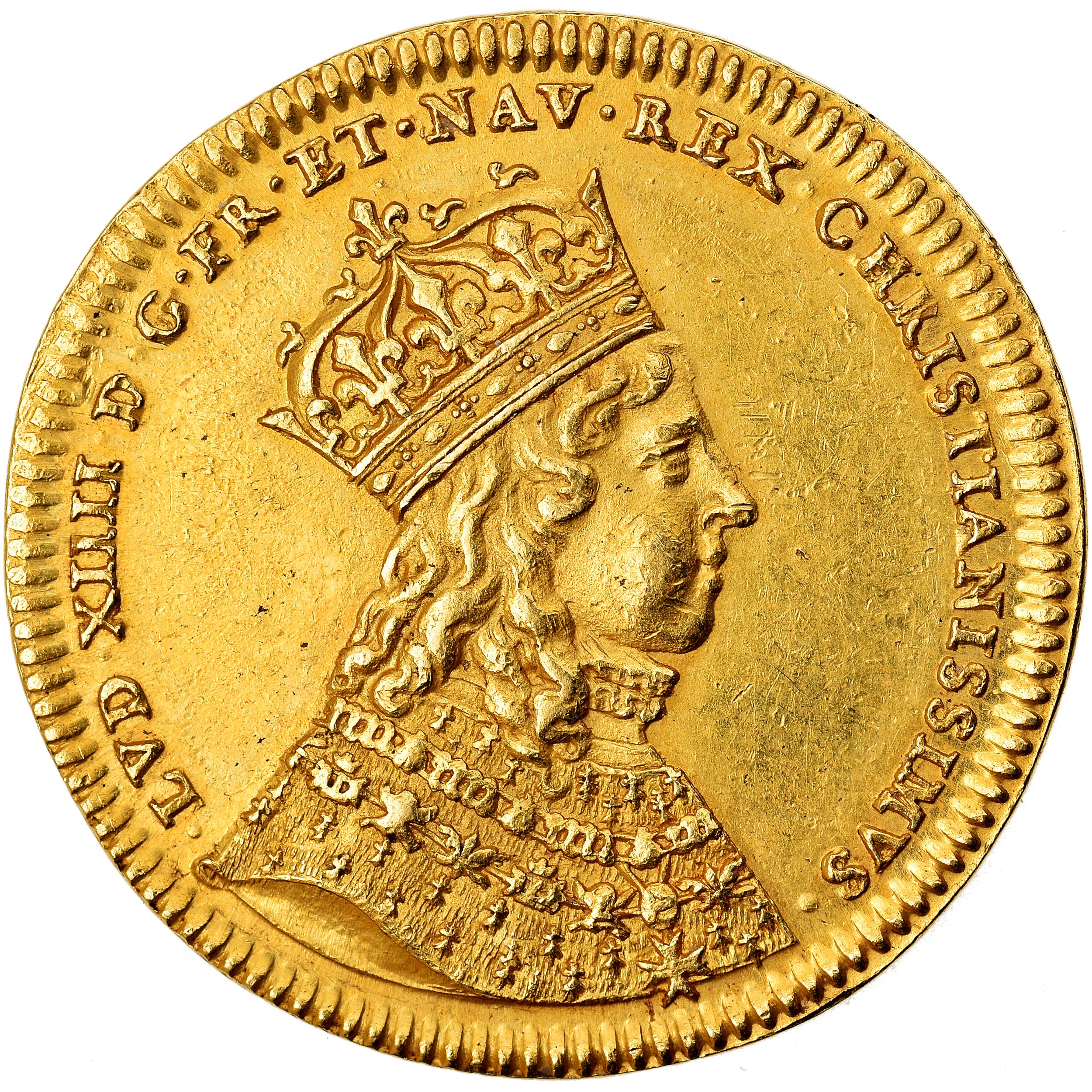 France, Jeton, SACRE DE LOUIS XIV, 1654, AU(55-58), Gold