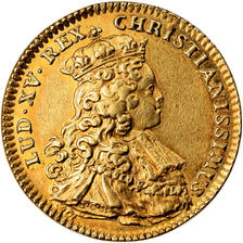 France, Jeton, SACRE DE LOUIS XV, 1722, AU(55-58), Gold
