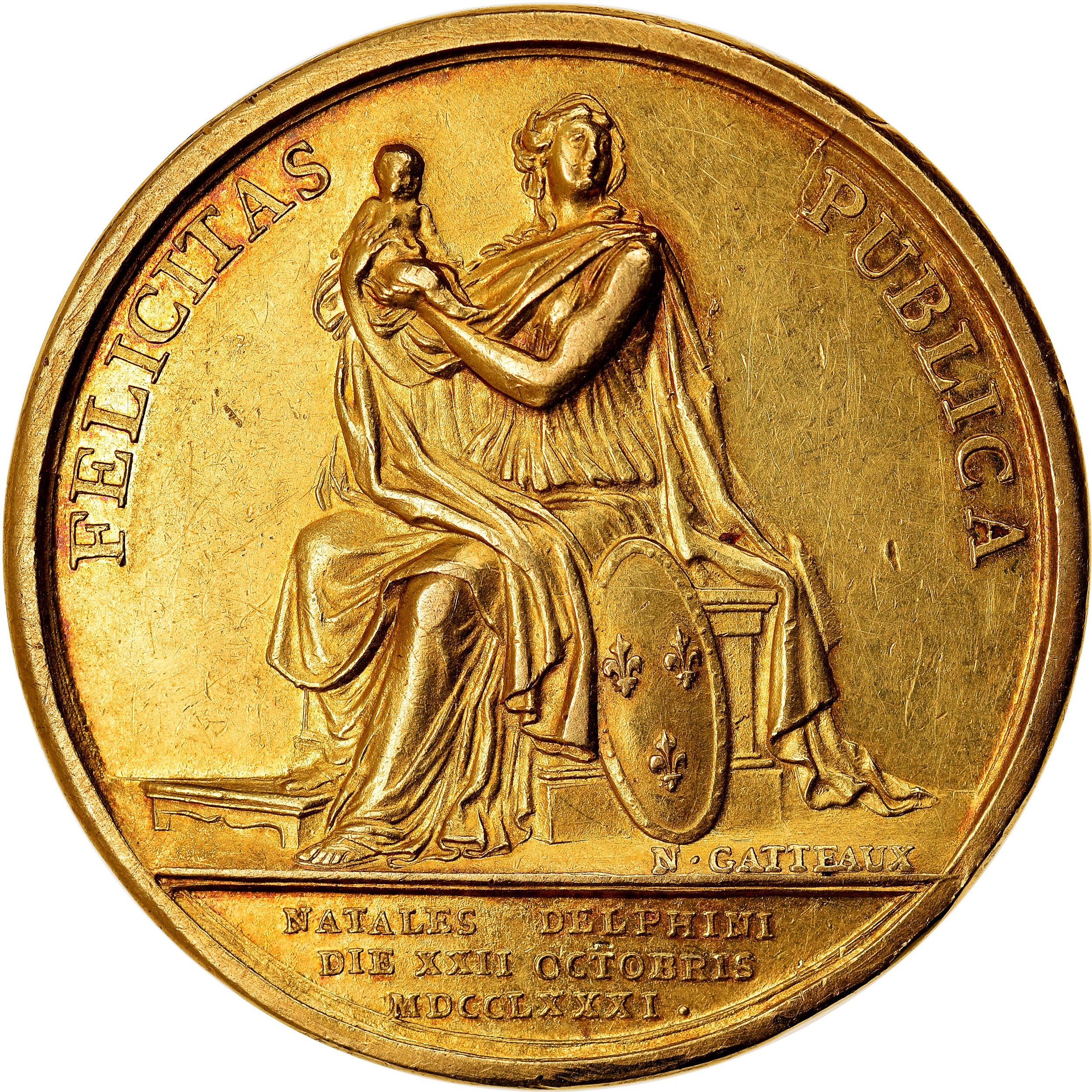 France, Médaille, LOUIS XVI NAISSANCE DU DAUPHIN, 1781, SUP, Or