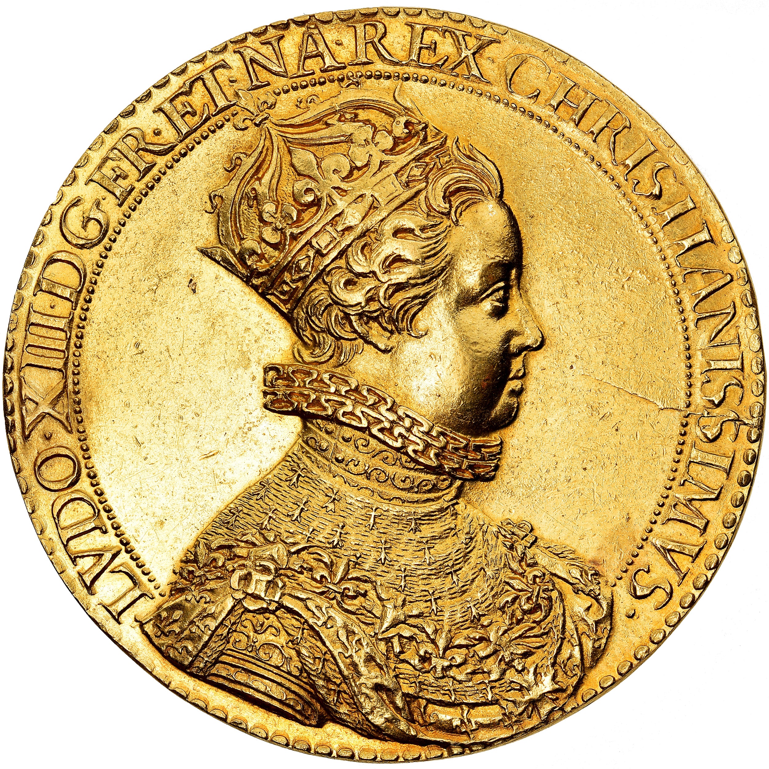 Francja, Medal, SACRE DE LOUIS XIII, 1610, AU(55-58), Złoto