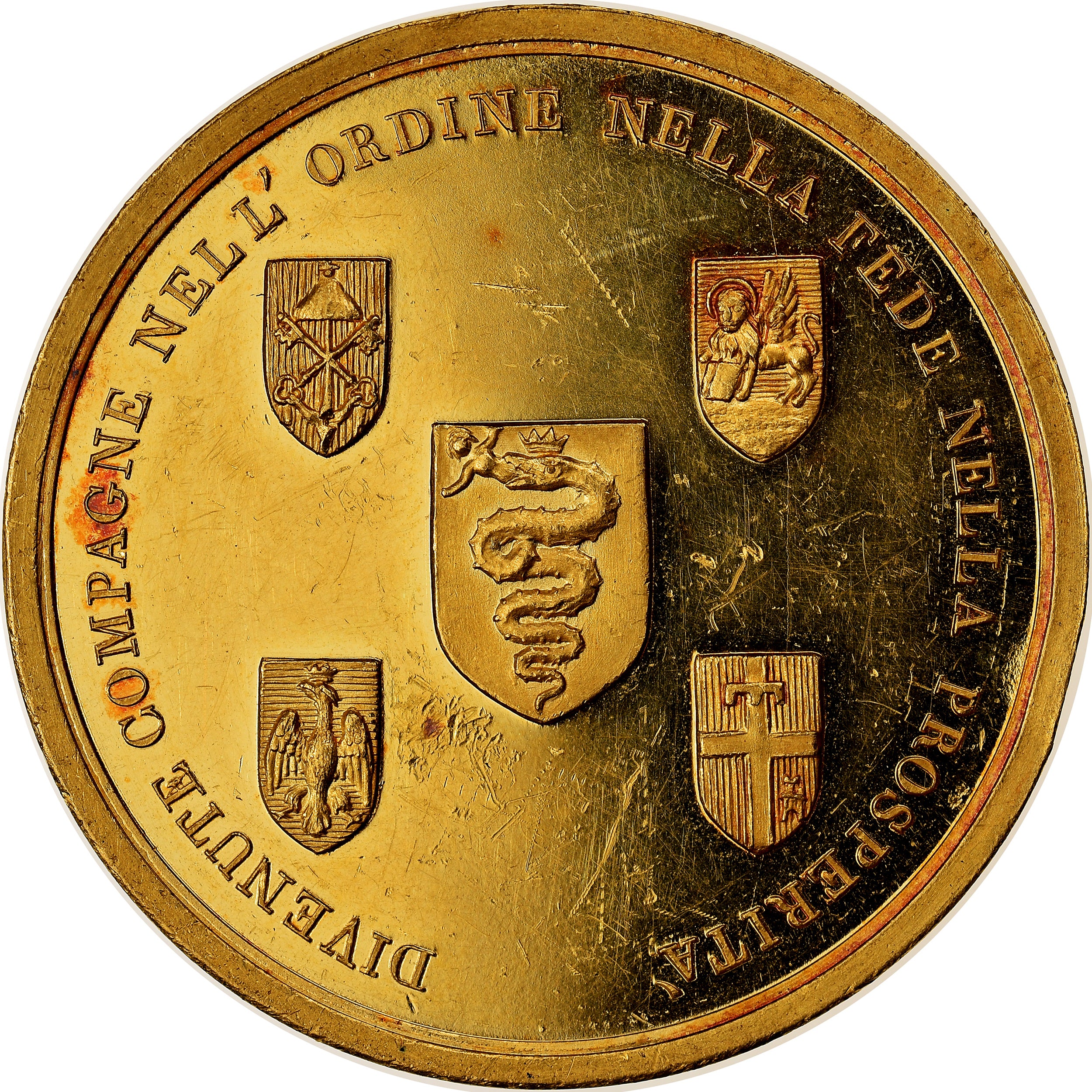 Italie, Médaille, NAPOLEON IER ROI D'ITALIE, 1805, SUP, Or