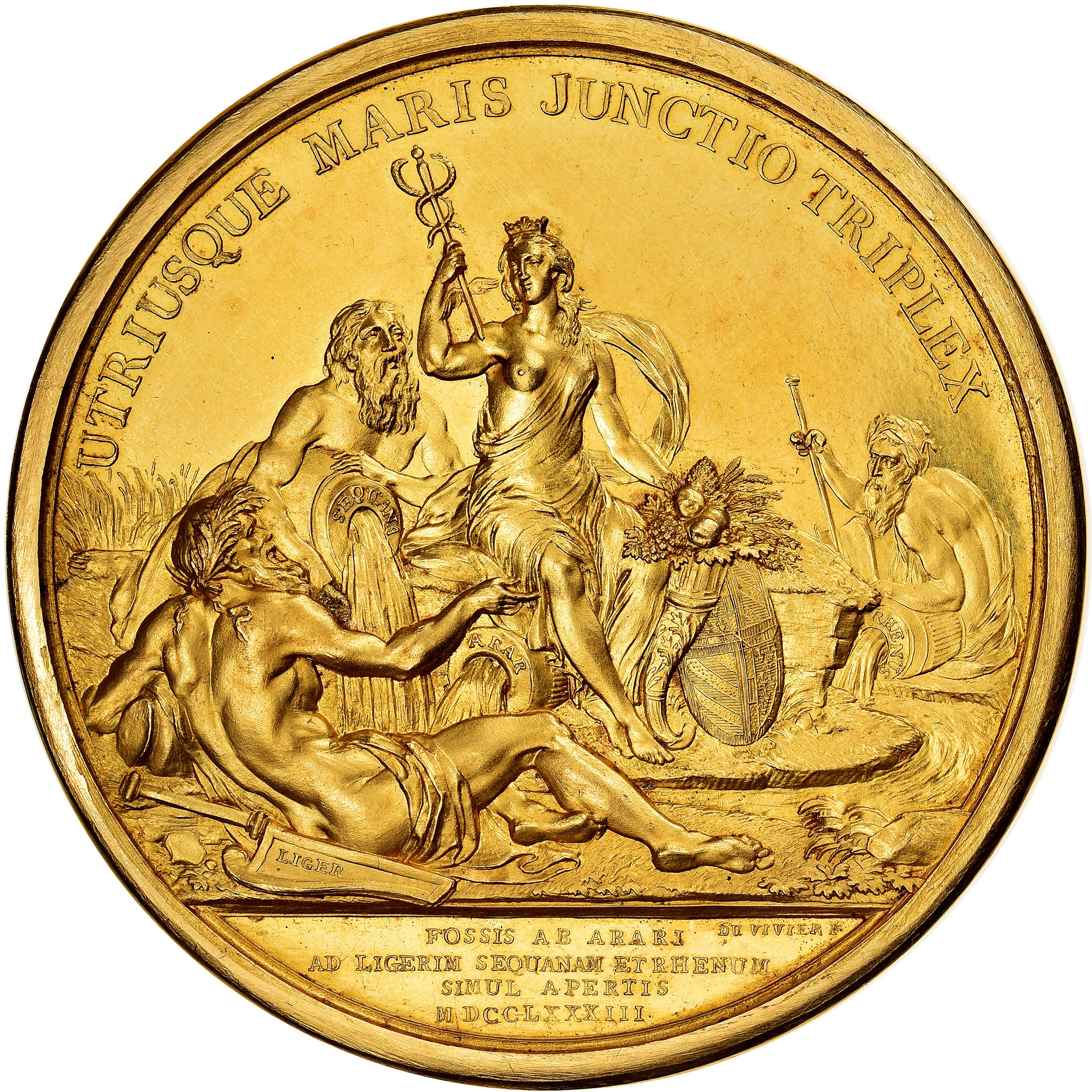 Frankreich, Medaille, LOUIS XVI MEDAILLE 1783, 1783, VZ, Gold