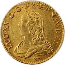Moneda, Francia, Louis XV, Louis d'or aux lunettes, Louis d'Or, 1729, Paris
