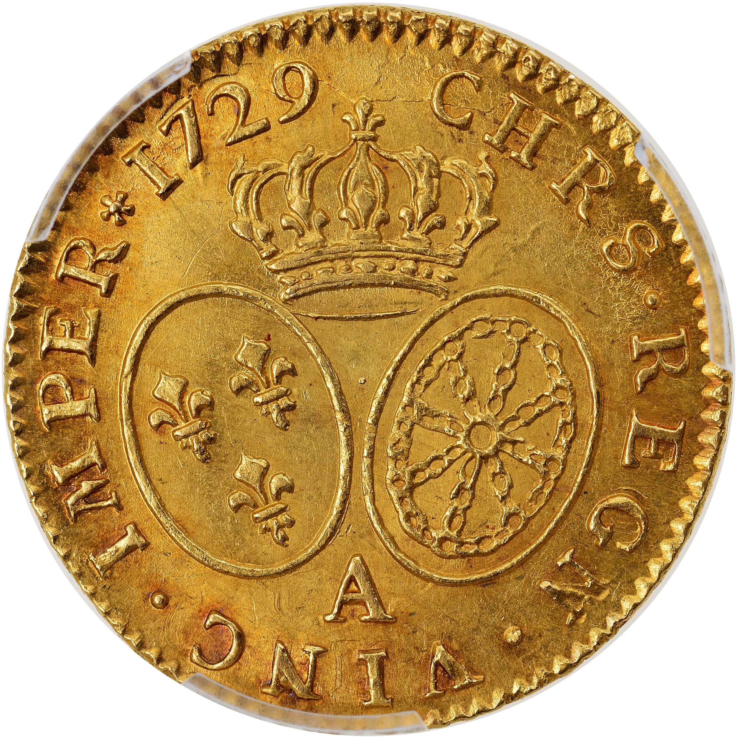 Monnaie, France, Louis XV, Louis d'or aux lunettes, Louis d'Or, 1729, Paris