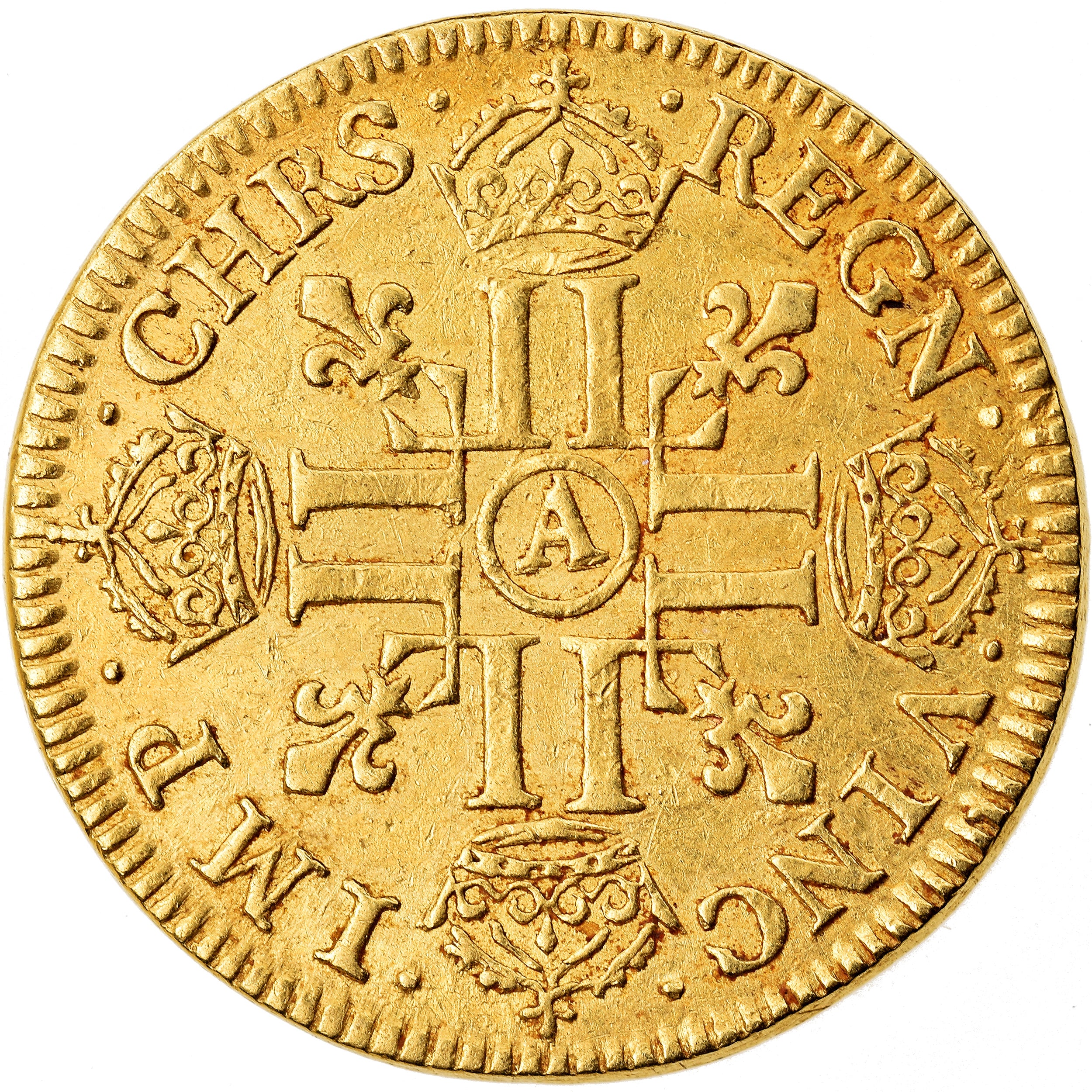 Münze, Frankreich, Louis XIV, Louis d'or à la mèche courte, Louis d'Or, 1644