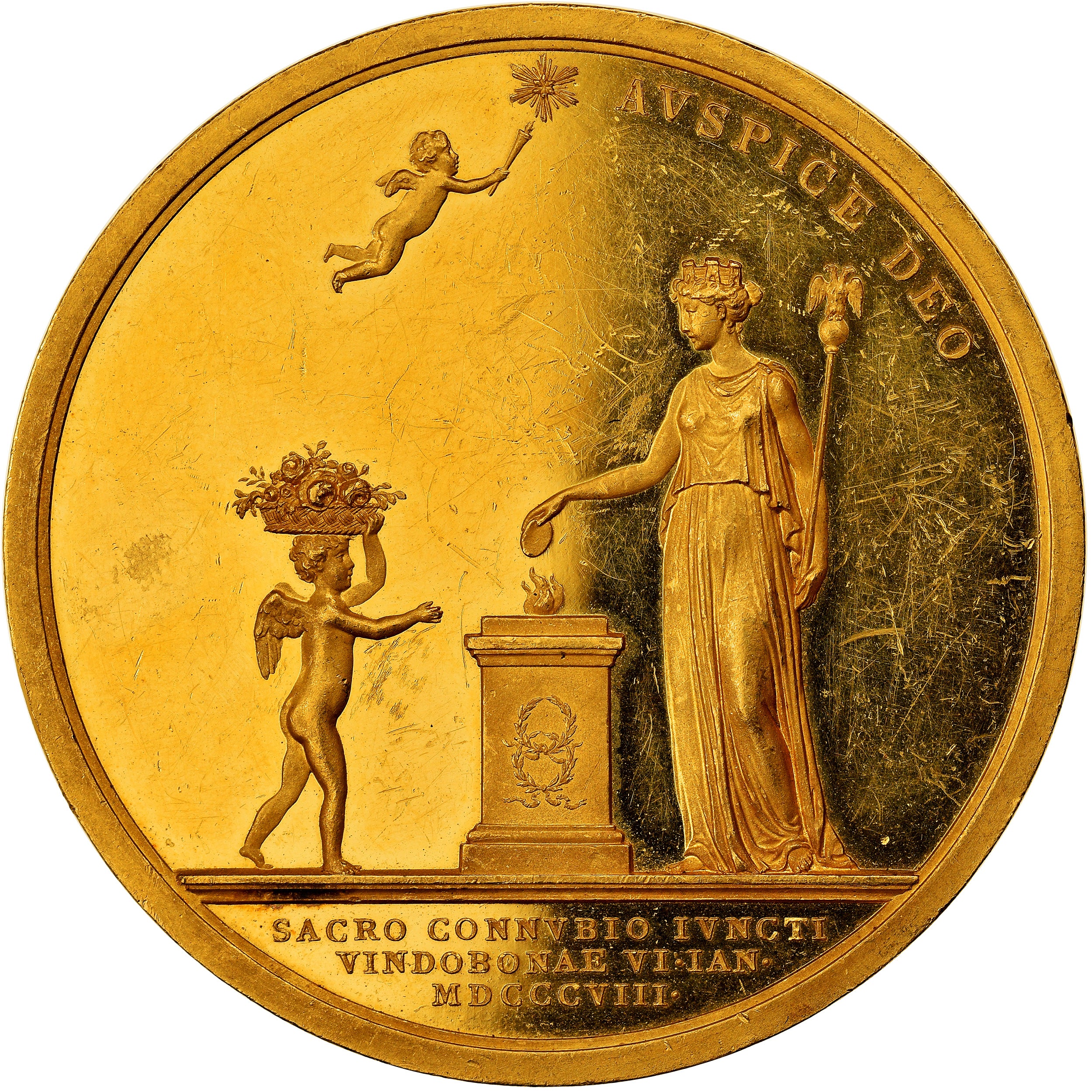 Austria, Medal, Module de 20 Ducats, mariage de François Ier et de Marie Louise