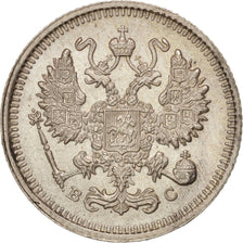 Russia, Nicholas II, 10 Kopeks, 1915, Petrograd, Silver, KM:20a.3