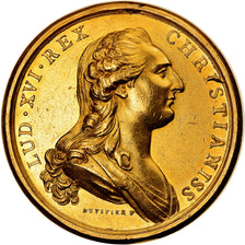 France, Médaille, Louis XVI, Alliance Franco-Suisse par Duvivier, SUP, Or
