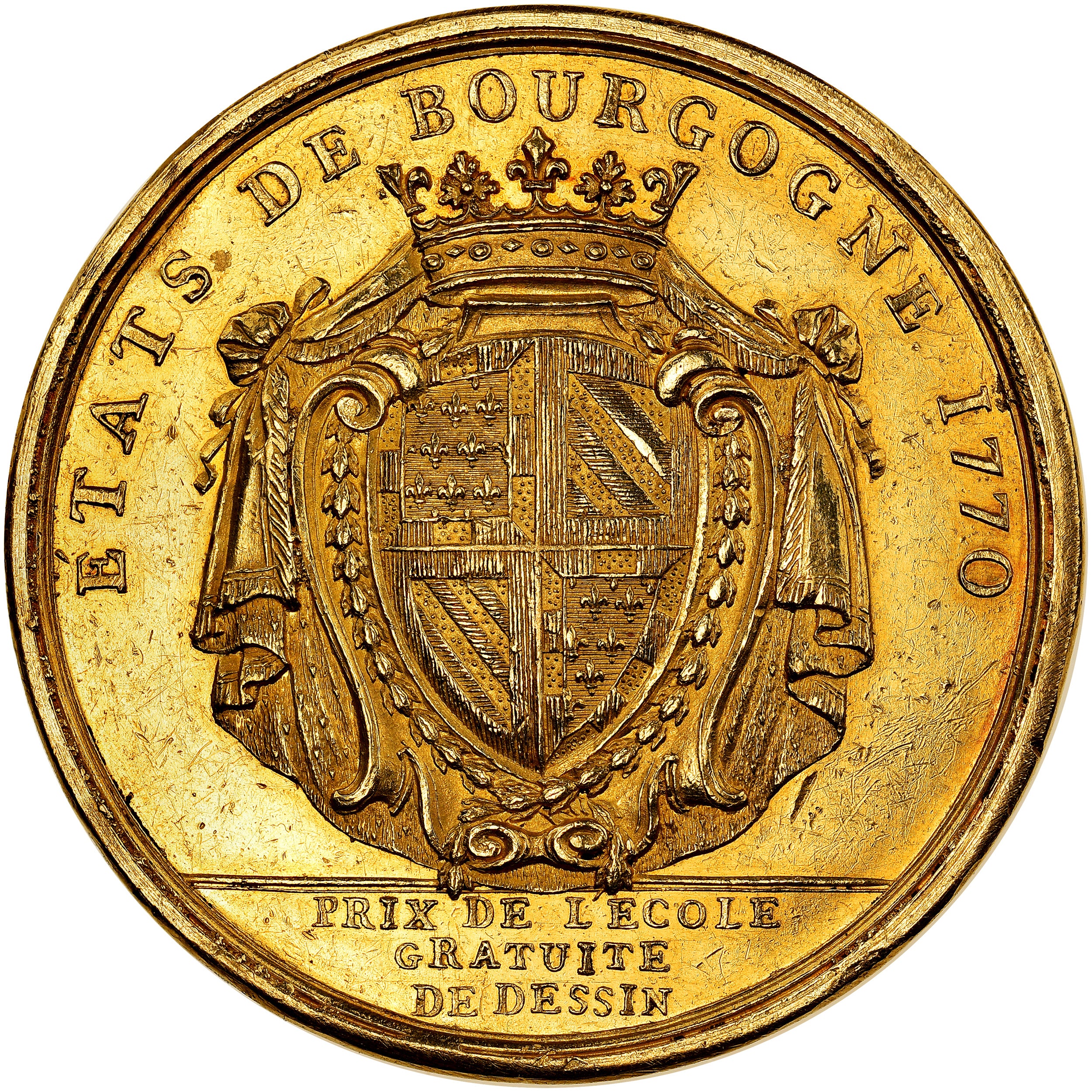 Francja, Medal, Etats De Bourgogne, Louis Joseph de Bourbon Condé par Duvivier