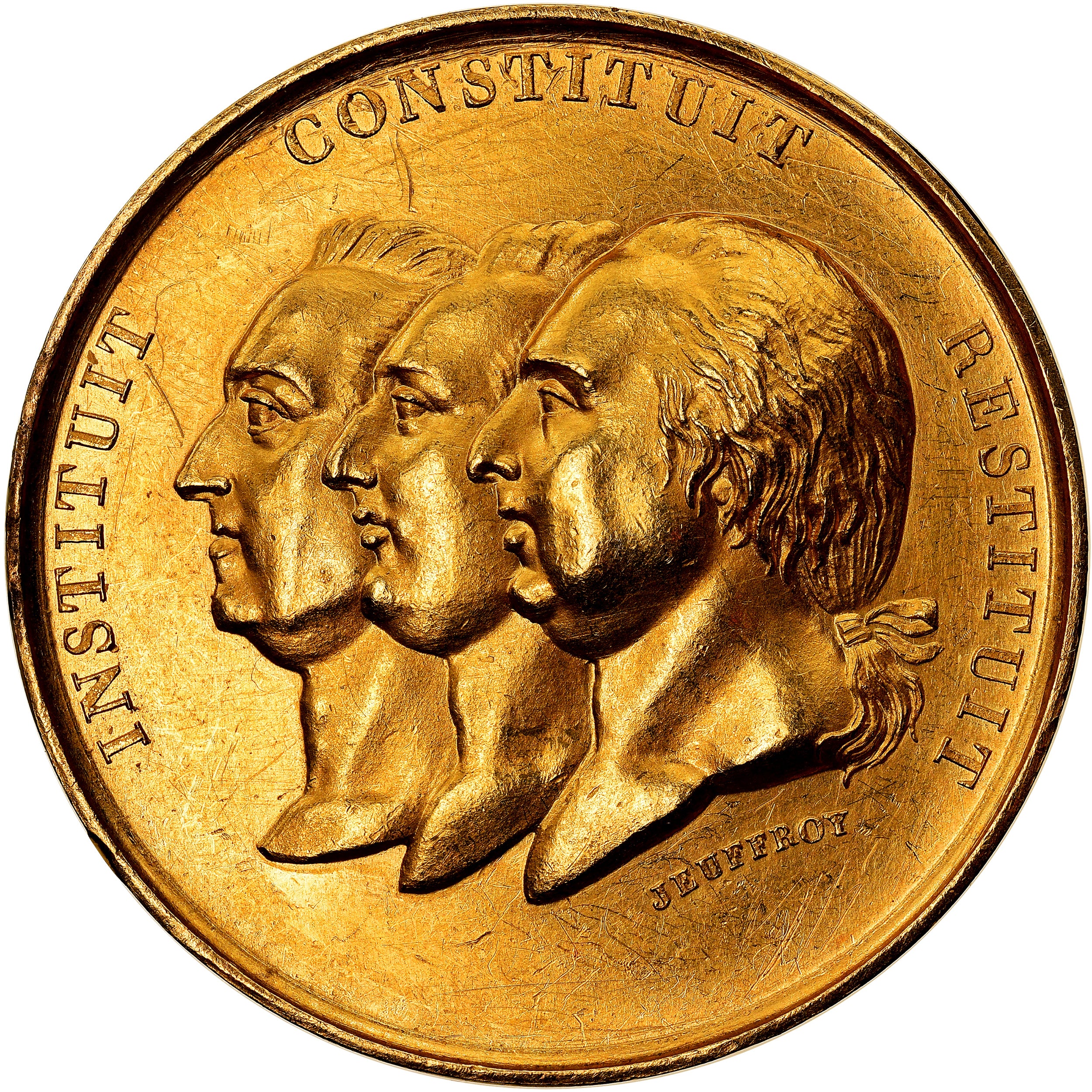 Francja, Medal, Louis XVIII, Société Agricole de Paris., AU(55-58), Złoto