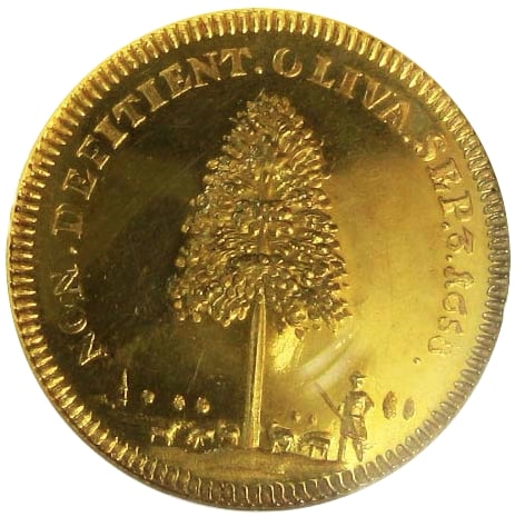 United Kingdom, Token, Oliver Cromwell, VZ+, Gold