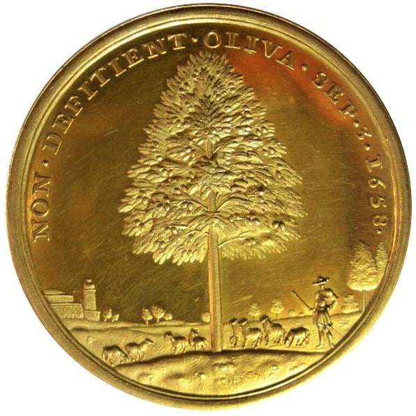 Royaume-Uni, Médaille, Mort de Oliver Cromwell, 1658, SUP+, Or