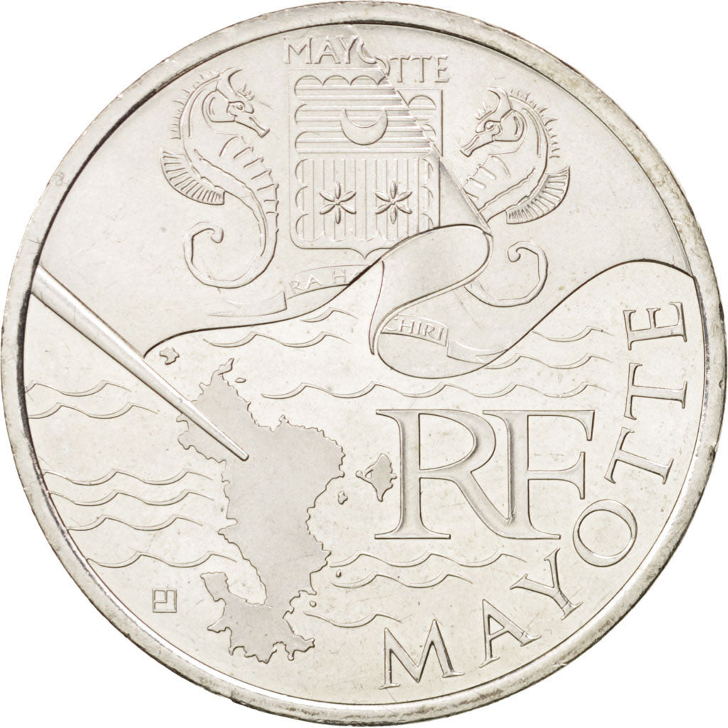 France, 10 Euro, 2011, Mayotte, Silver, KM:1726