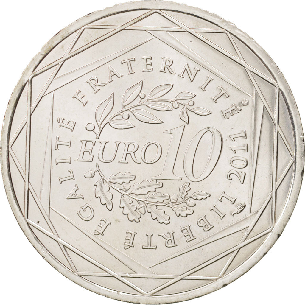 France, 10 Euro, 2011, Mayotte, Silver, KM:1726