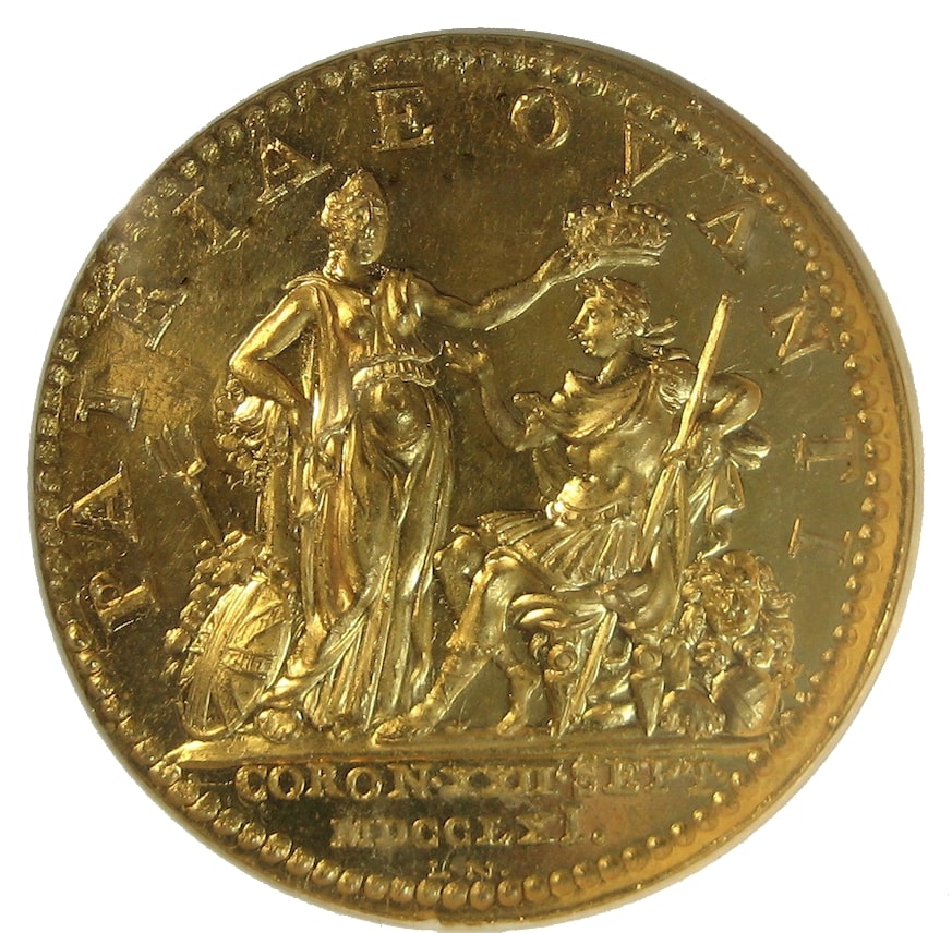Royaume-Uni, Médaille, 1761, Couronnement de Georges III, SUP+, Or