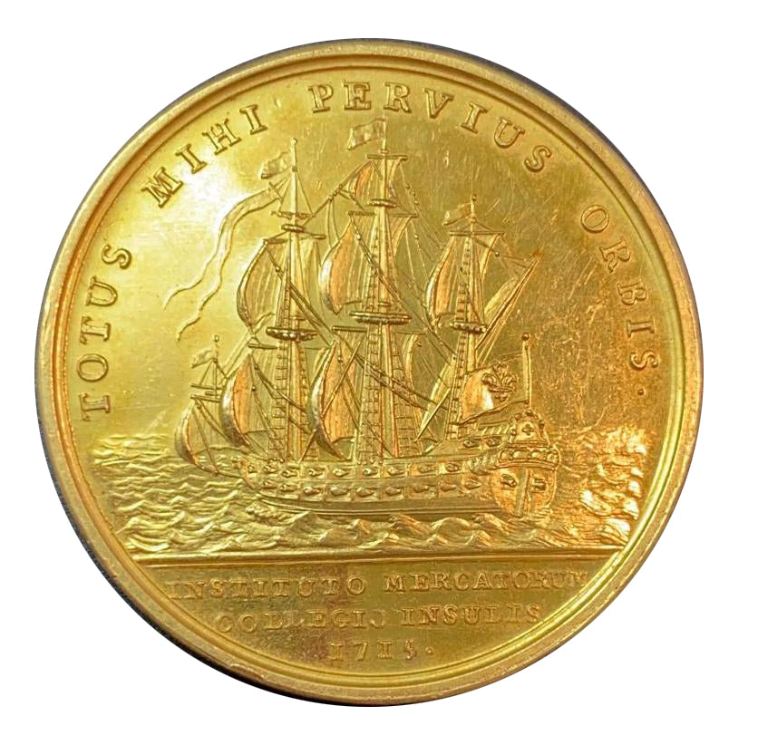 França, Medal, Louis XV - Médaille de la Société des Marchants par Duvivier