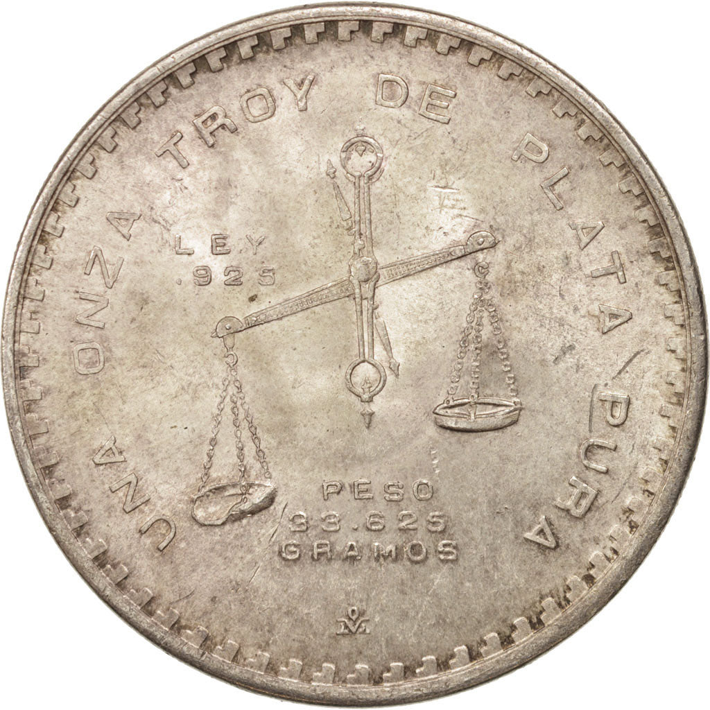 Coin, Mexico, Onza, 1979, Mexico City, MS(60-62), Silver, KM:M49b.3