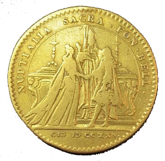 France, Jeton, Louis XV - Mariage du Roi avec Marie Leszcynska, SUP, Or