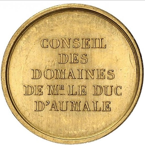 France, Jeton, Henri D'Orléans - Conseils du Domaine de Monsieur le Duc