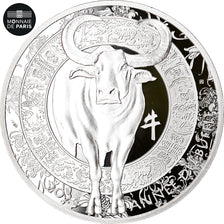 France, 10 Euro, CALENDRIER CHINOIS - ANNÉE DU BUFFLE, 2021, FDC, Argent