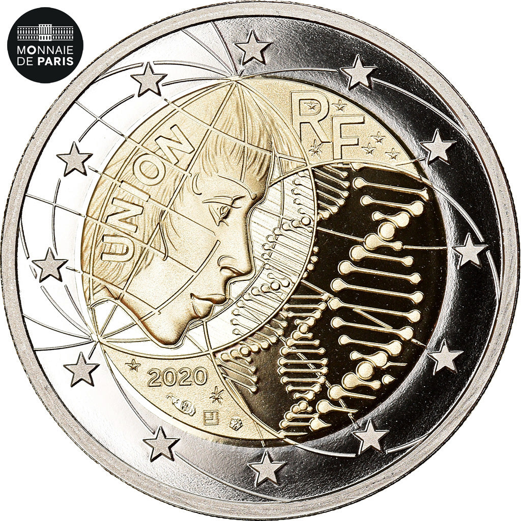 France, 2 Euro, Recherche Médicale, 2020, FDC, Bimetallic