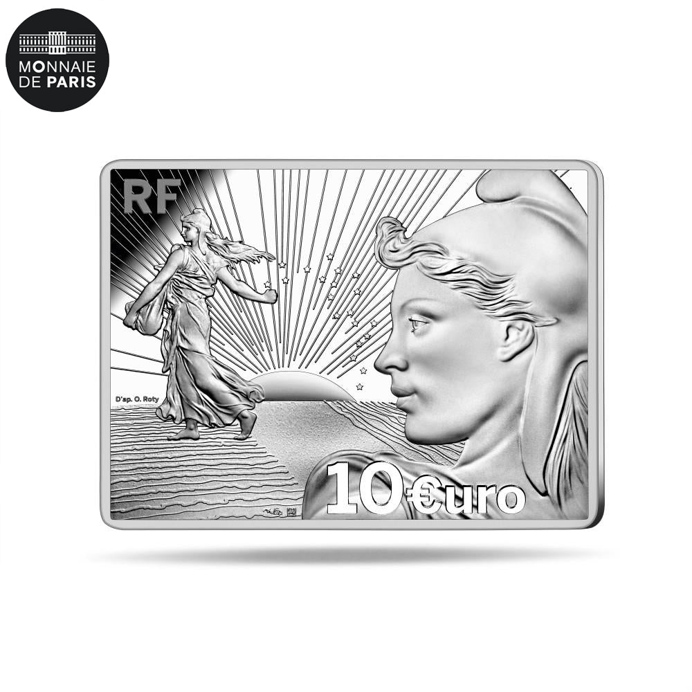 France, 10 Euro, SEMEUSE - 20 ANS DU STATER KIT, 2021, FDC, Argent