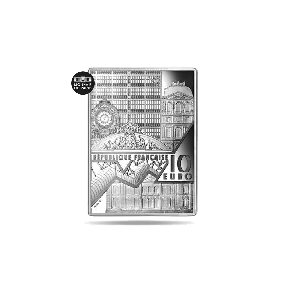 Francja, 10 Euro, LA JEUNE FILLE À LA PERLE, 2021, MS(65-70), Srebro