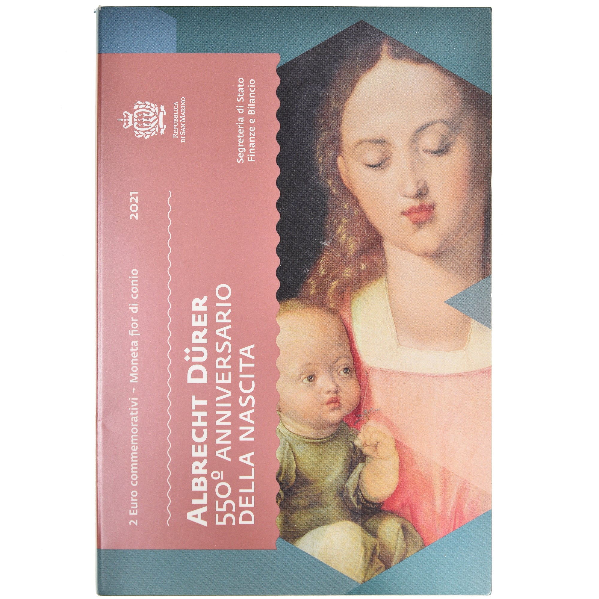 San Marino, 2 Euro, 500th anniversary of Albrecht Dürer's birth, 2021, FDC