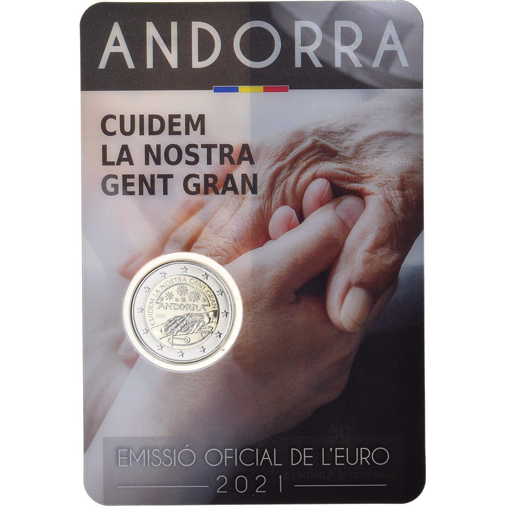 Andorre, 2 Euro, 2021, PERSONNES AGÉES, FDC, Bimétallique