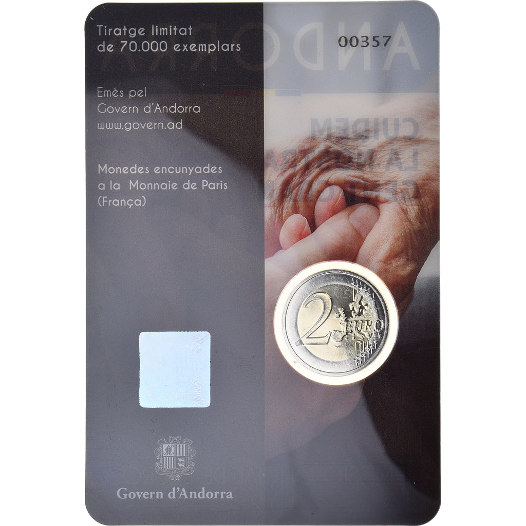 Andorre, 2 Euro, 2021, PERSONNES AGÉES, FDC, Bimétallique