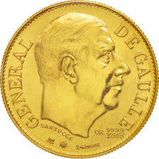 FRANCE, Charles de Gaulle, Medal, 1980, Gold 999.9