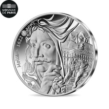 France, 10 Euro, 2022, MOLIERE - L'ART DE LA PLUME, FDC, Argent