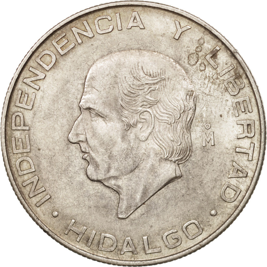 Mexico, 5 Pesos, 1955, Mexico City, Silver, Hidalgo, KM:469