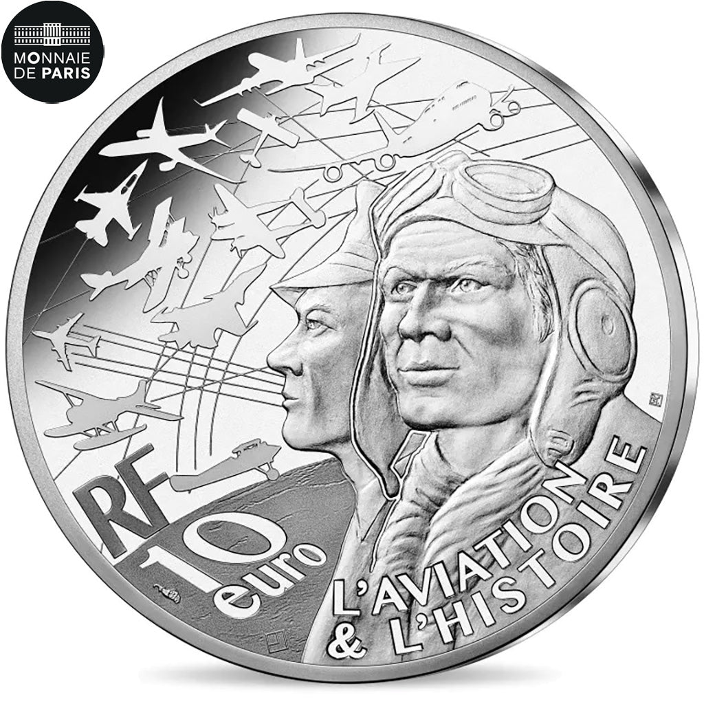 Francja, Monnaie de Paris, 10 Euro, 2023, Curtiss P-40, MS(65-70), Srebro
