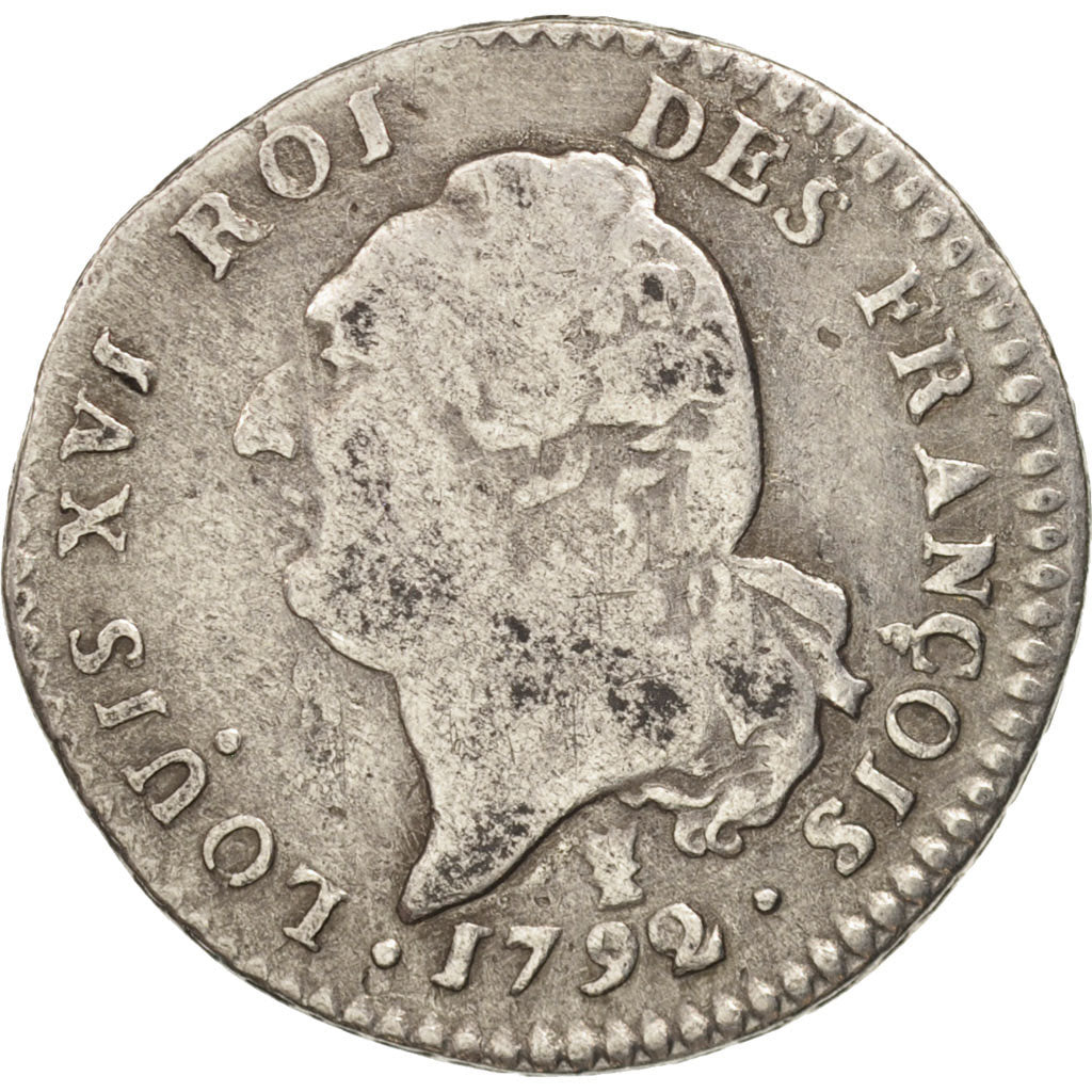 France, Louis XVI, 15 sols françois, 1792 I, Limoges, Silver, KM:604.5