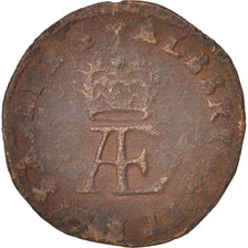 Moneda, Países Bajos españoles, TOURNAI, 2 Denier, 1607, Tournai, BC+, Cobre