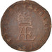 Coin, Spanish Netherlands, TOURNAI, 2 Denier, 1607, Tournai, VF(20-25), Copper