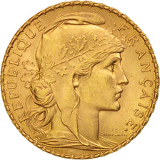 France, Marianne, 20 Francs, 1914, Paris, Gold, KM:857