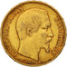 Francia, Napoleon III, Napoléon III, 20 Francs, 1852, Paris, BB+, Oro, KM:77...