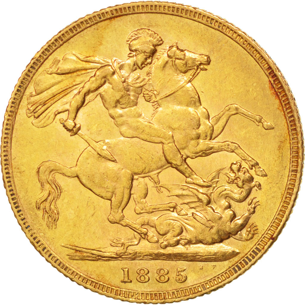 Australia, Victoria, Sovereign, 1885, Sydney, Gold, KM:7