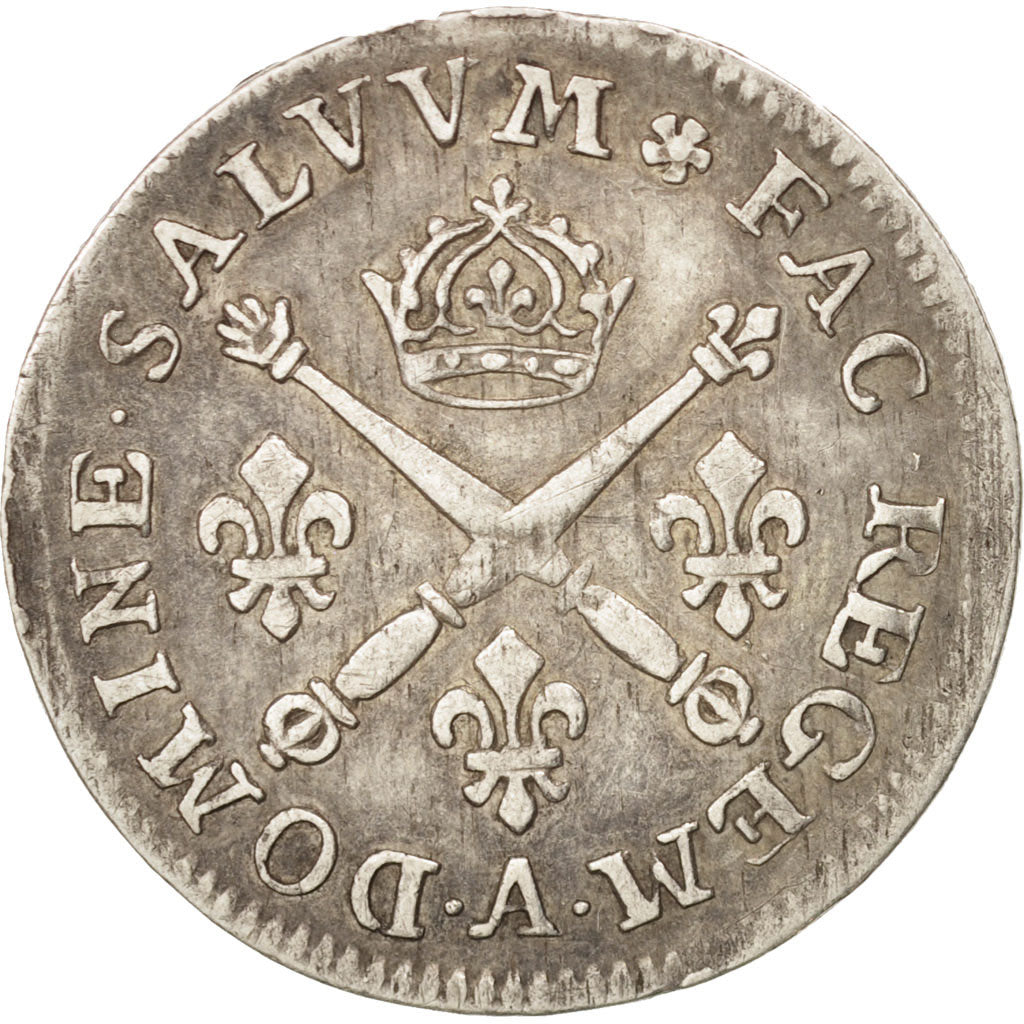 France, Louis XIV, 10 Sols aux insignes, 1707, Paris, KM:349.1