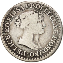 Monnaie, États italiens, LUCCA, Franco, 1808, TB, Argent, KM:23