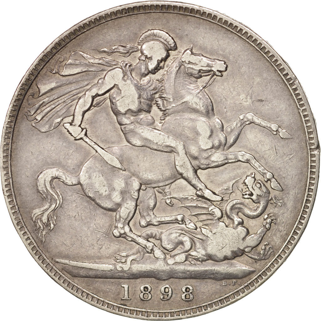 Great Britain, Victoria, Crown, 1898, LXII, Silver, KM:783