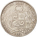 Peru, SOUTH PERU, Sol, 1865, Lima, Silver, KM:196.1