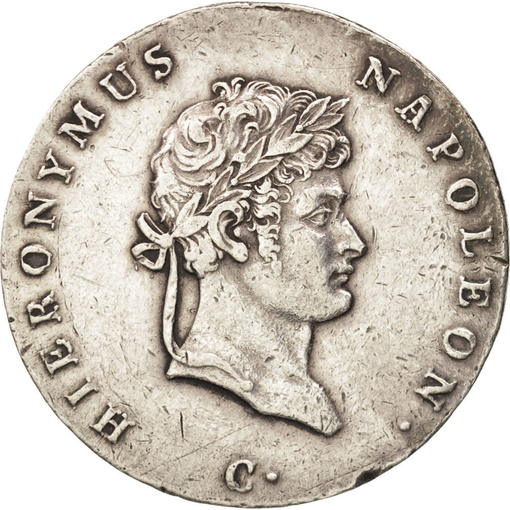German States, WESTPHALIA, Jerome Napoleon, 2/3 Thaler, 1812, Silver, KM:117